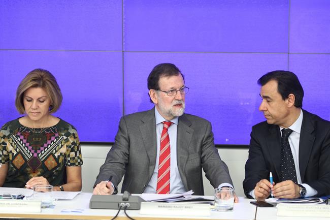 Rajoy, Cospedal y Martínez Maíllo en la reunión del Comité Ejecutivo del PP | EUROPA PRESS ep rajoy cospedalmartinez maillola reunioncomite ejecutivopp