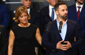 ep santiago abascal hace declaraciones despues del debate electoral en television en el pabellon de