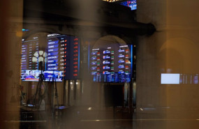 ep un panel muestra grifols en el palacio de la bolsa a 11 de enero de 2024 en madrid espana