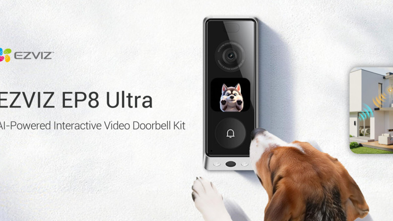 EZVIZ is likely the first in the industry to introduce its latest video doorbell, the EP8 Ultra, featuring an interactive screen. ezviz ep8 ultra pr picture 20260615103511