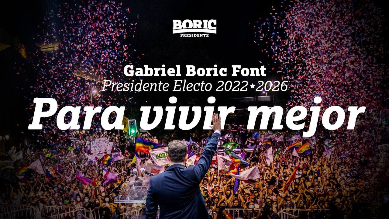 Gabriel Boric, elegido presidente de Chile en segunda vuelta con un 55% de los votos