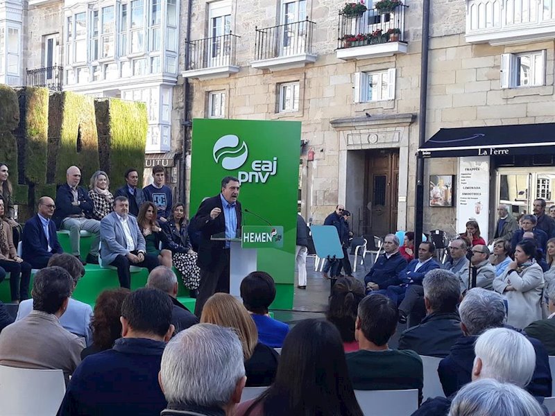 ep el portavoz del pnv en el congreso aitor esteban durante un acto en vitoria