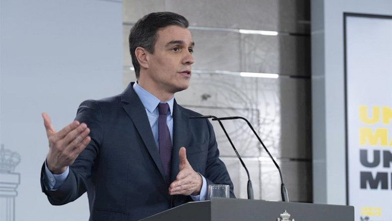 ep el presidente del gobierno pedro sanchez en la comparecencia donde ha confirmado su intencion de 20200405104009
