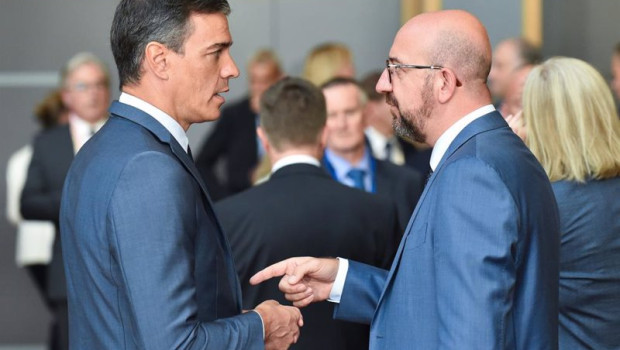 ep el presidente del gobierno pedro sanchez y el presidente del consejo europeo charles michel