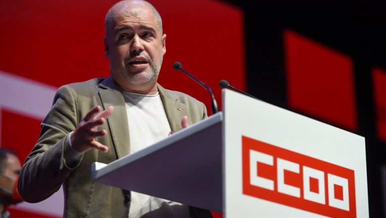 El secretario general de CCOO, Unai Sordo, interviene durante la clausura del 12º Congreso Confederal de CCOO, en una imagen de archivo. | Gustavo Valiente - Europa Press ep el secretario general de ccoo unai sordo interviene durante la clausura del 12 congreso