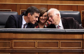 ep i-d el presidente del gobierno en funciones pedro sanchez la vicepresidenta del gobierno en