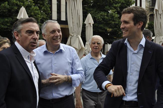 Pablo Casado, Luis María Beamonte y Octavio López (PP). | EUROPA PRESS ep pablo casado luis maria beamonteoctavio lopez pp