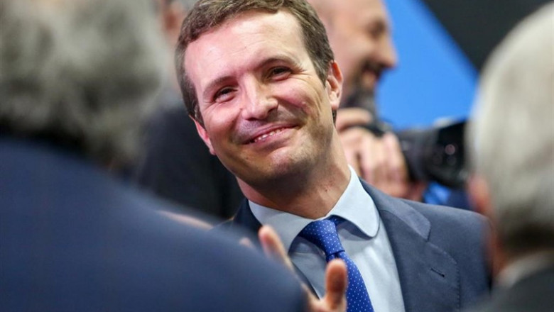 El presidente del Partido Popular, Pablo Casado, en el acto `La Razón de...`. | Ricardo Rubio - Europa Press ep presidentepartido popular pablo casado enacto la razon de