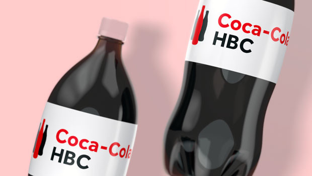 dl coca cola hbc ftse 100 hellenic bottling company consumer staples food beverage and tobacco beverages soft drinks logo