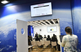 ep acceso a una de las salas de conferencias de ifema feria de madrid durante la cuarta jornada de