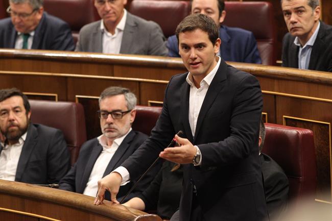 Albert Rivera, desde su escaño | EUROPA PRESS ep albert rivera desdeescano 20180213195401