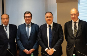 ep archivo   el presidente de la ceoe antonio garamendi junto al presidente de confindustria