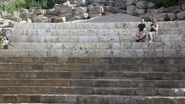 ep baja afluencia de turistas el entorno del teatro romano como consecuencia del impacto en el