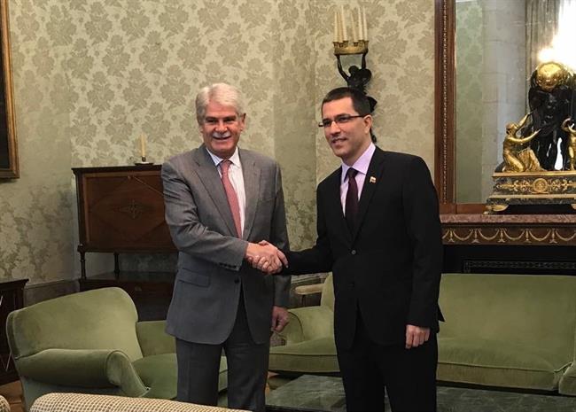 Dastis con el canciller venezolano Jorge Arreaza | TWITTER JORGE ARREAZA ep dastiscanciller venezolano jorge arreaza