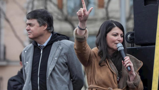 ep el diputado del pp por granada carlos rojas y la secretaria general del grupo parlamentario de