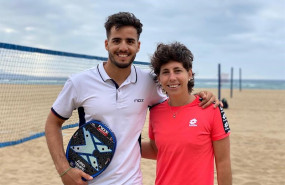 ep el grancanario y campeon del mundo de tenis playa antomi ramos junto a la tambien grancanaria y