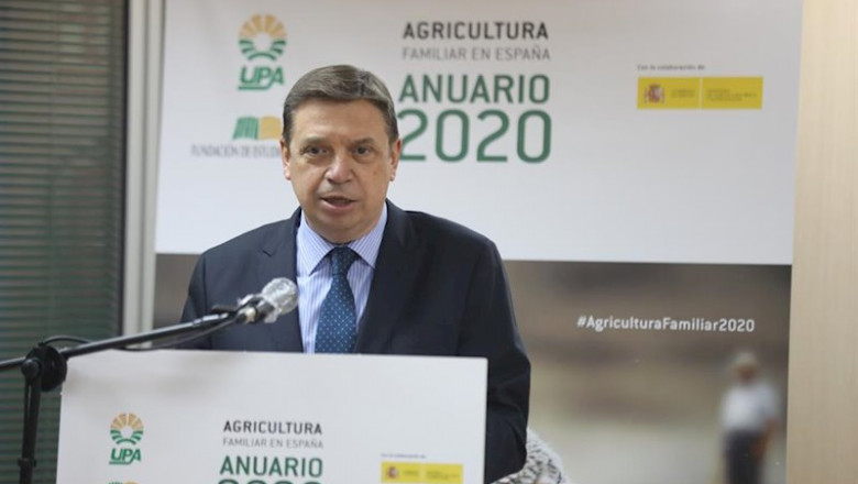 El ministro de Agricultura, Pesca y Alimentación, Luis Planas, clausura el acto de presentación del Anuario UPA 2020-Agricultura familiar en España en la Sede de UPA, Madrid (España), a 15 de julio de 2020. | Marta Fernández Jara - Europa Press ep el ministro de agricultura pesca y alimentacion luis planas clausura el acto de presentacion del