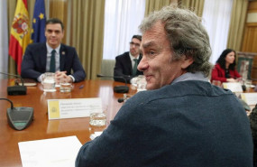 ep el ministro de sanidad salvador illa i el presidente del gobierno pedro sanchez d y el director