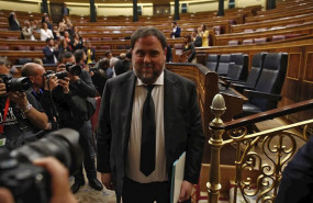 ep el pres diputat oriol junqueras al congres dels diputats despres de la sessio constitutiva de la