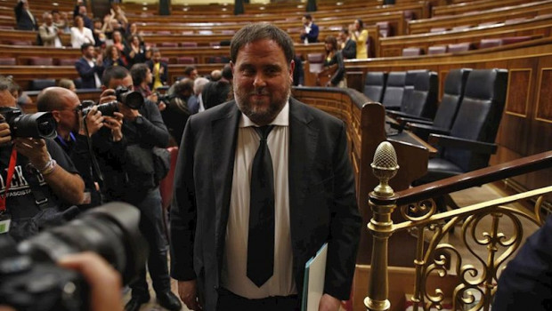ep el pres diputat oriol junqueras al congres dels diputats despres de la sessio constitutiva de la