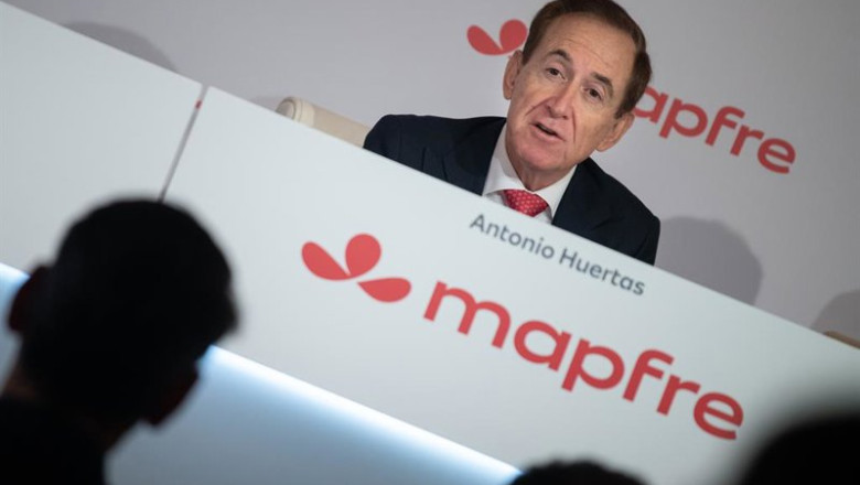 ep el presidente de mapfre antonio huertas durante una rueda de prensa en el auditorio de fundacion