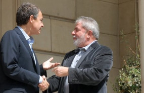 ep el presidente del gobierno jose luis rodriguez zapatero y el ex presidente de brasil luiz inacio