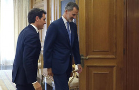 ep el rey felipe vi recibe en audiencia al presidente de ciudadanos albert rivera i este lunes en el