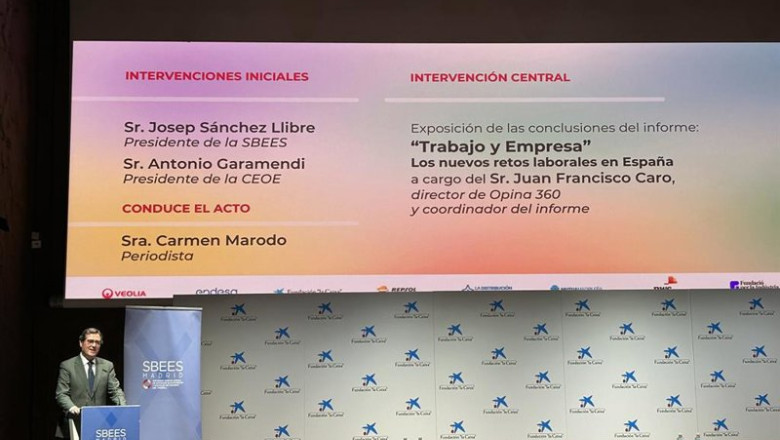 Garamendi y Sánchez Llibre piden un pacto para afrontar la falta de talento y el absentismo en España. | ALBA SAN JOSÉ ep garamendi y sanchez llibre piden un pacto para afrontar la falta de talento y el absentismo en