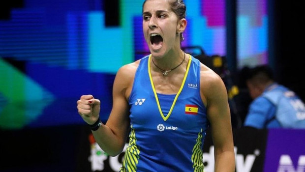 ep la espanola carolina marin celebrapuntola finalmundialbadminton2018 celebradonanjing china