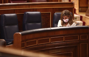 ep la ministra de trabajo y economia social yolanda diaz durante una sesion plenaria en el congreso