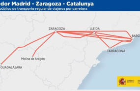 ep nuevo corredor de autobus entre madrid zaragoza y barcelona