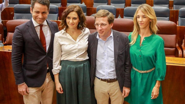 Ricardo Rubio - Europa Press ep secretario generalpp teodoro garcia egea vicesecretario territorialpp la candidatapp isabel diaz ayuso alcaldemadrid jose luis martinez-almeida pp yportavozpartidocongreso cayetana alvareztoledo t