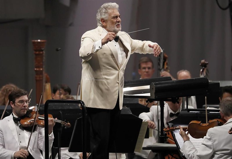 September 13, 2013 - Los Angeles, California, United States: Placido Domingo conducts music from Spain with the Los Angeles Philharmonic Orchestra at the Hollywood Bowl on Thursday night, Sept. 13, 2018. On August 13, 2019 it was reported that at least ni | Luis Sinco ep september 13 2013 - los angeles california united states placido domingo conducts music from spain with theangeles philharmonic orchestra at the hollywood bowl on thursday night sept 13 2018 on august 13 2019 it was reported that at least ni
