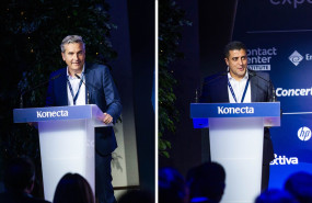 enrique garcia gulln ceo de konecta iberia y nourdine bihmane ceo global de konecta   expocontact 2024 