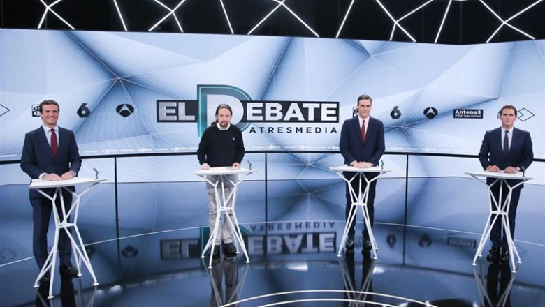 Imagen del debate de Atresmedia | Ricardo Rubio - Europa Press ep 28a- reaccionesdebate los partidos ensalzansus lideresvaloran que asomara la financiacion