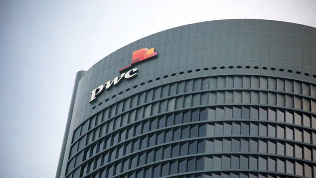 ep archivo   logo de pwc en una de las cuatro torres de madrid