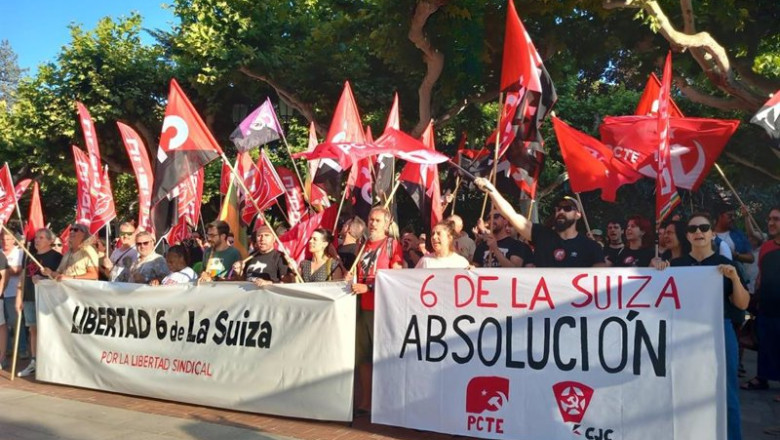 ep archivo   una concentracion exigiendo la libertad inmediata para las seis de la suiza