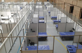ep el pabellon de inefc habilitado para acoger a pacientes del hospital clinic durante la crisis