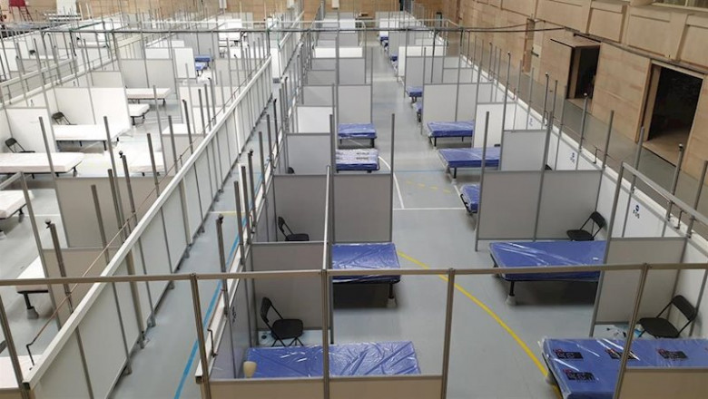 El pabellón de Inefc habilitado para acoger a pacientes del Hospital Clínic durante la crisis sanitaria por el coronavirus | EUROPA PRESS ep el pabellon de inefc habilitado para acoger a pacientes del hospital clinic durante la crisis