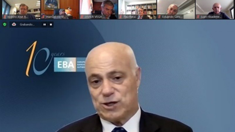 ep el presidente de la autoridad bancaria europea jose manuel campa durante un encuentro digital con