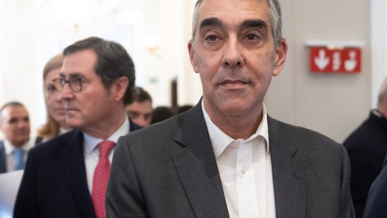 El presidente de la CEOE, Antonio Garamendi, y el director ejecutivo de Siemens, Fernando Silva, durante el desayuno de Nueva Economía Fórum, en el Hotel Mandarín Oriental Ritz, a 22 de enero de 2026, en Madrid (España). El directivo de la CEOE y el direc | Eduardo Parra - Europa Press ep el presidente de la ceoe antonio garamendi y el director ejecutivo de siemens fernando silva