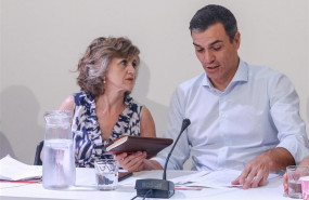 ep la ministrasanidad consumobienestar socialfunciones maria luisa carcedo ysecretario generalpsoepresidentegobiernofunciones pedro sanchez durantereunionorganizacionesluchala desigualdad socialel