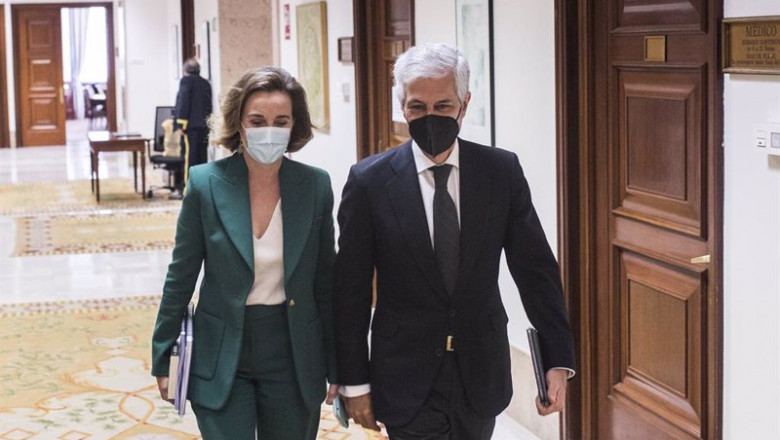ep la portavoz del pp en el congreso cuca gamarra y el secretario cuarto de la mesa del congreso de