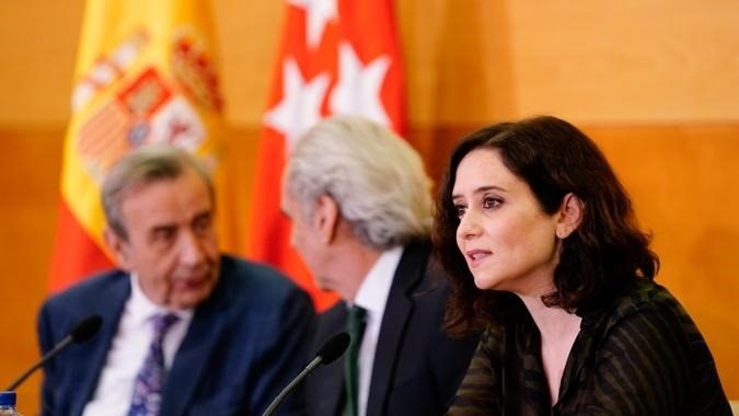 La presidenta de la Comunidad de Madrid, Isabel Díaz Ayuso, se reúne con sindicatos y hospitales para afrontar el coronavirus. | COMUNIDAD DE MADRID ep la presidenta de la comunidad de madrid isabel diaz ayuso se reune con sindicatos y hospitales