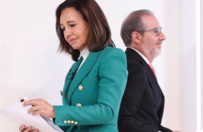 ep la presidenta del banco santander ana botin y el consejero delegado del banco santander hector
