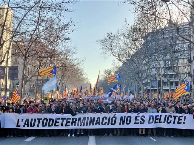 Manifestación contra el juicio del 1-O en la semana que empieza la vista | EUROPA PRESS ep manifestacionjuicio1-ola semanaempiezavista