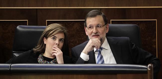 ep soraya saenzsantamariamariano rajoy enhemiciclo