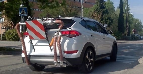 ep vehiculo diesel euro6b con el equipo portatil de medicion de emisiones pems utilizado para el