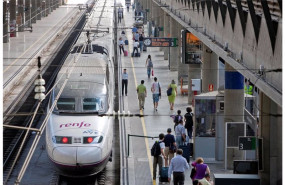 ep archivo   un tren ave estacionado en santa justa