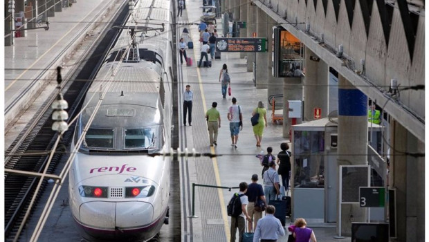 ep archivo   un tren ave estacionado en santa justa